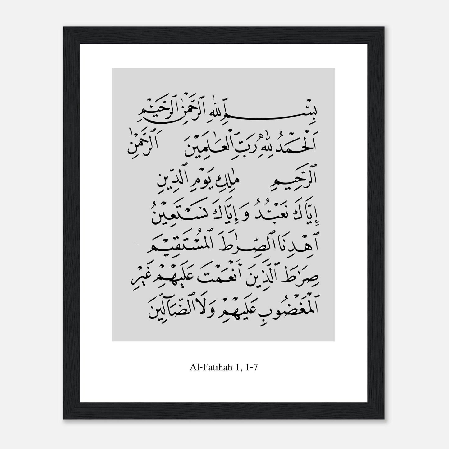 Surah Al Fatiha Islamic Poster in White