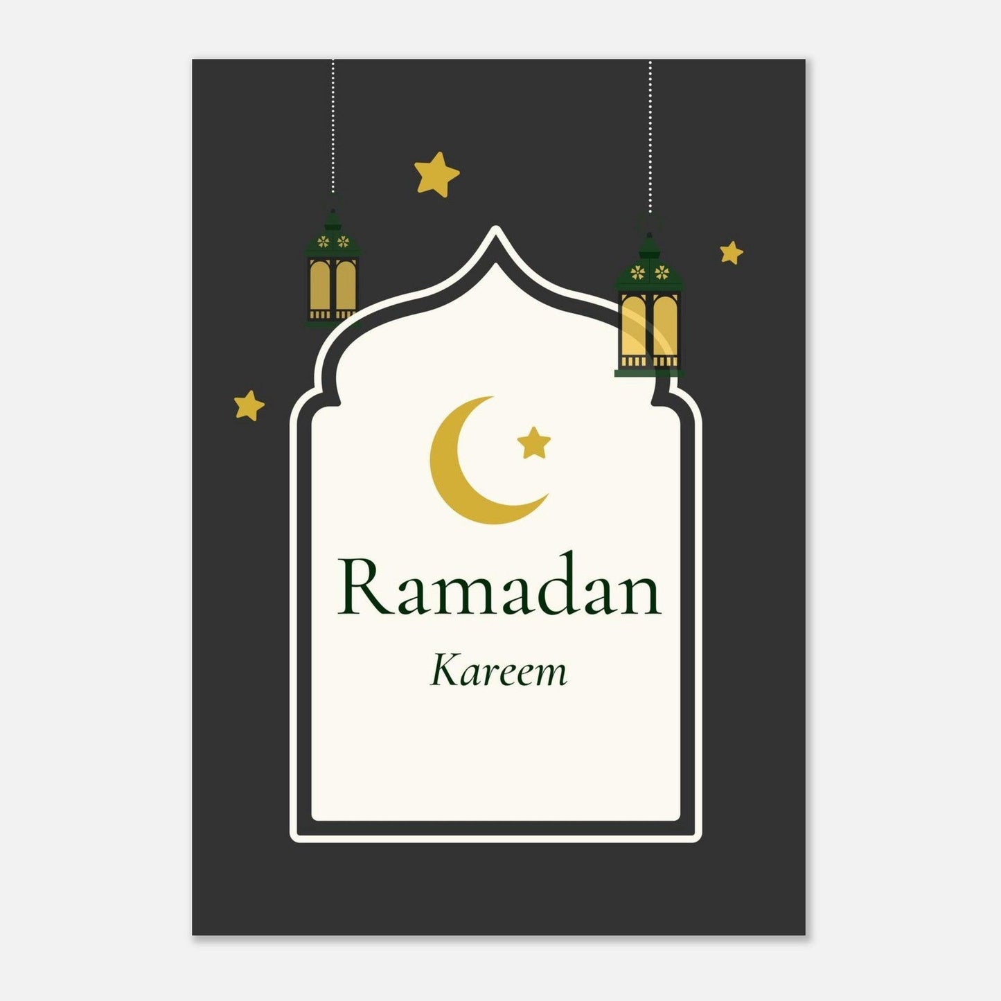 Ramadan Islamic Poster in Black