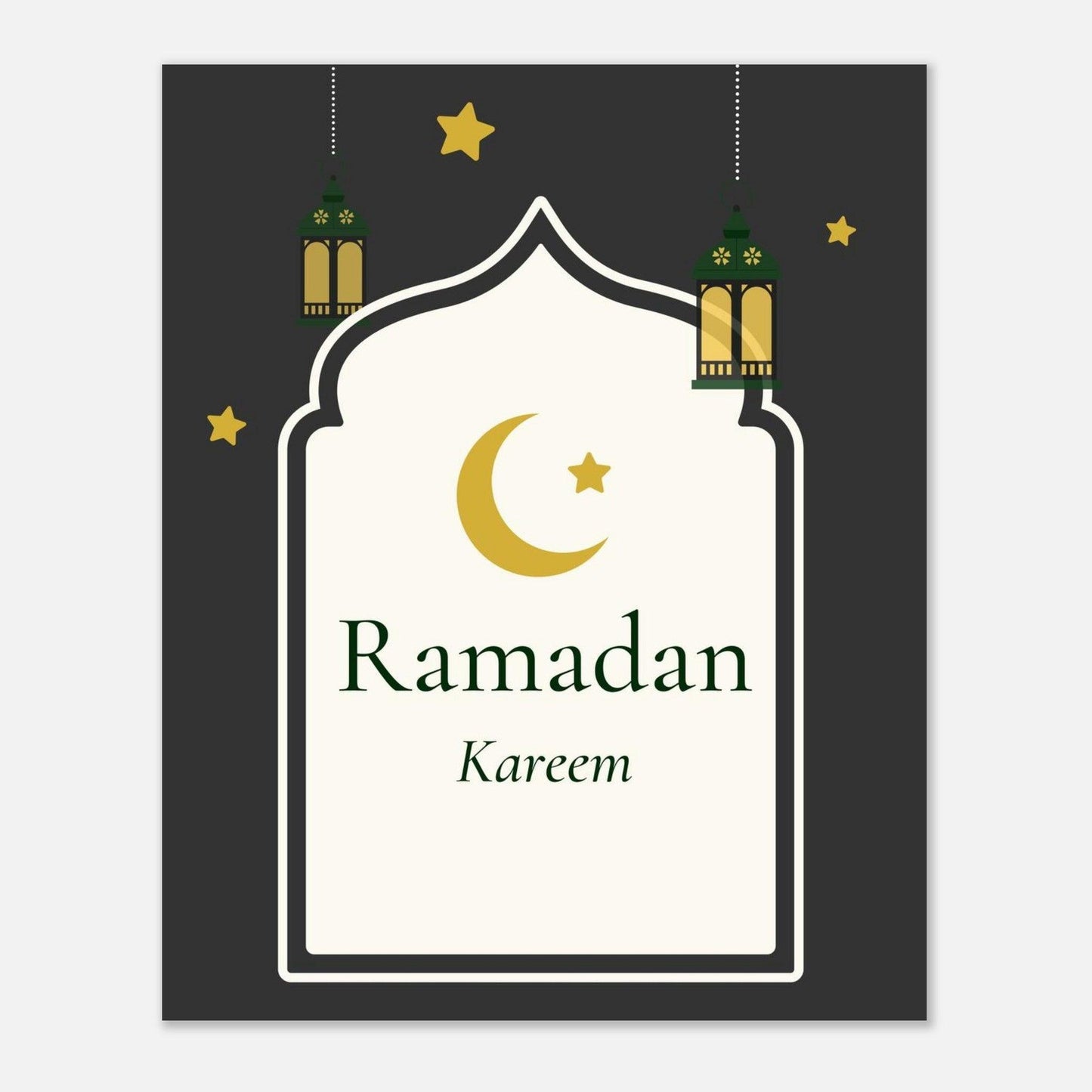 Ramadan Islamic Poster in Black