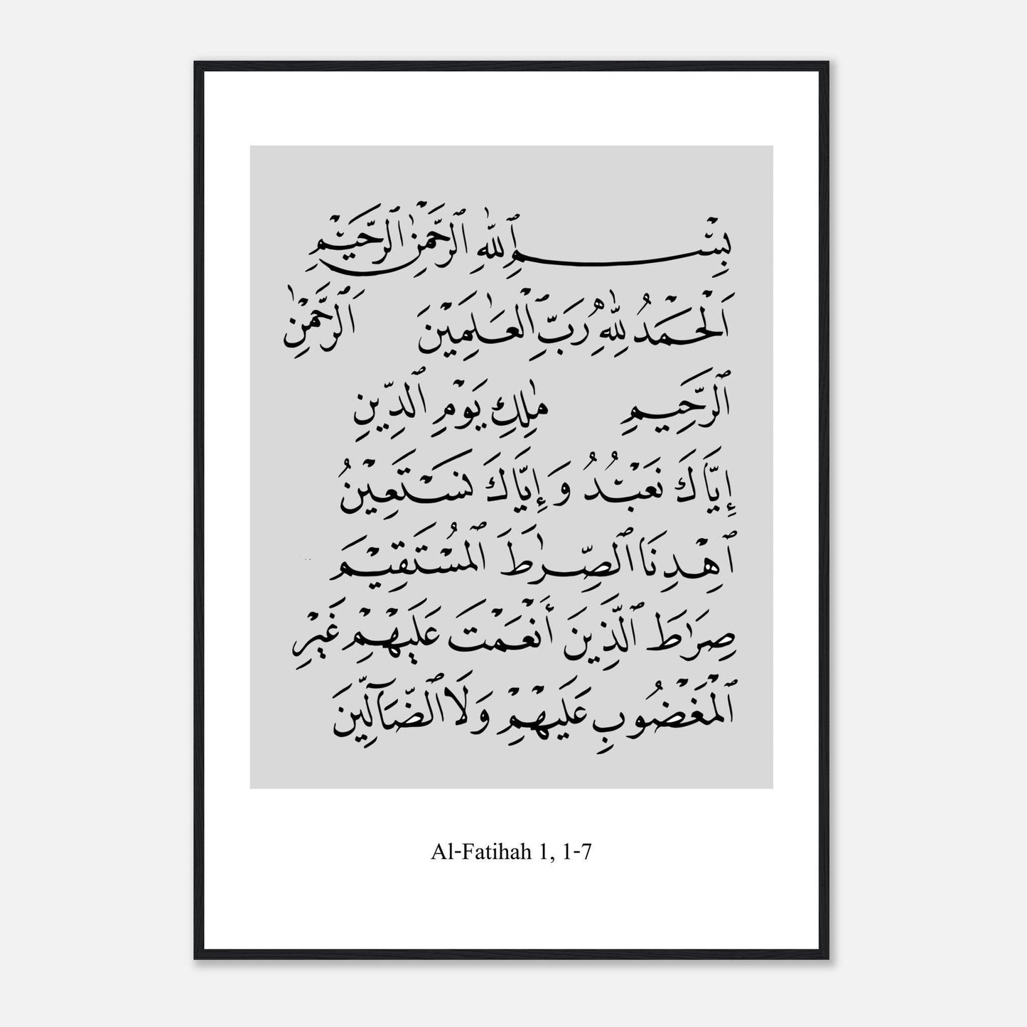 Surah Al Fatiha Islamic Poster in White