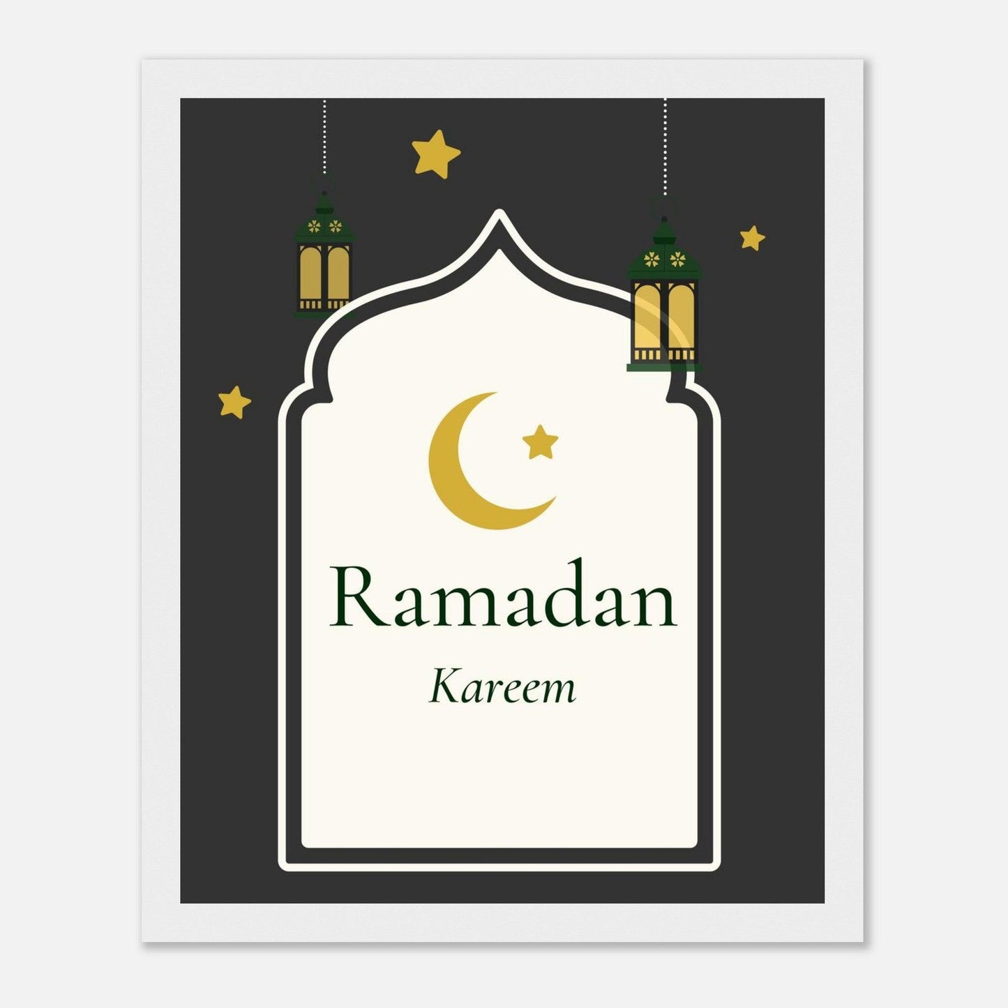 Ramadan Islamic Poster in Black