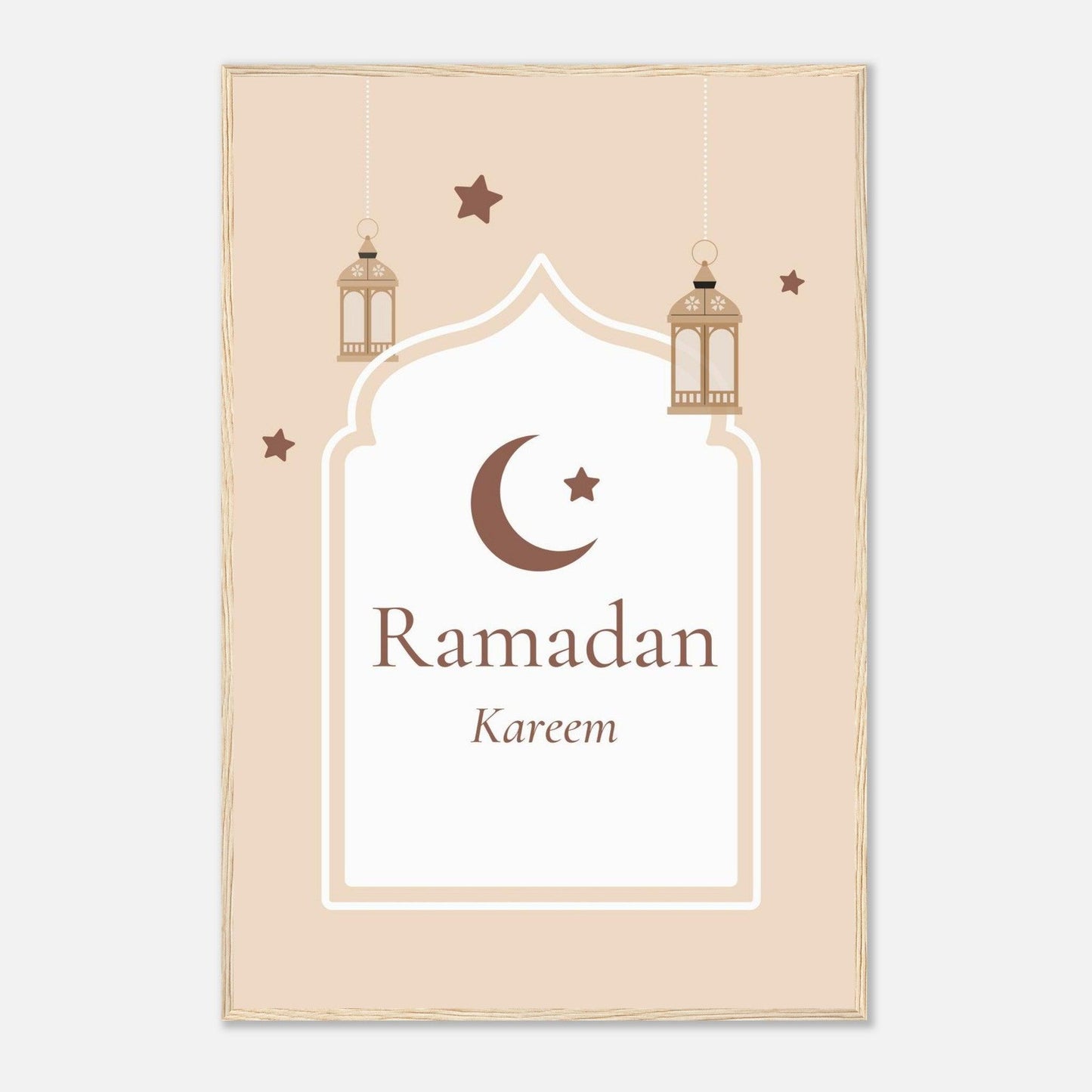 Ramadan Islamic Poster in Beige