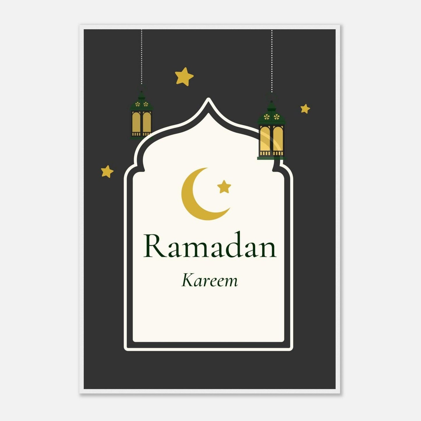 Ramadan Islamic Poster in Black