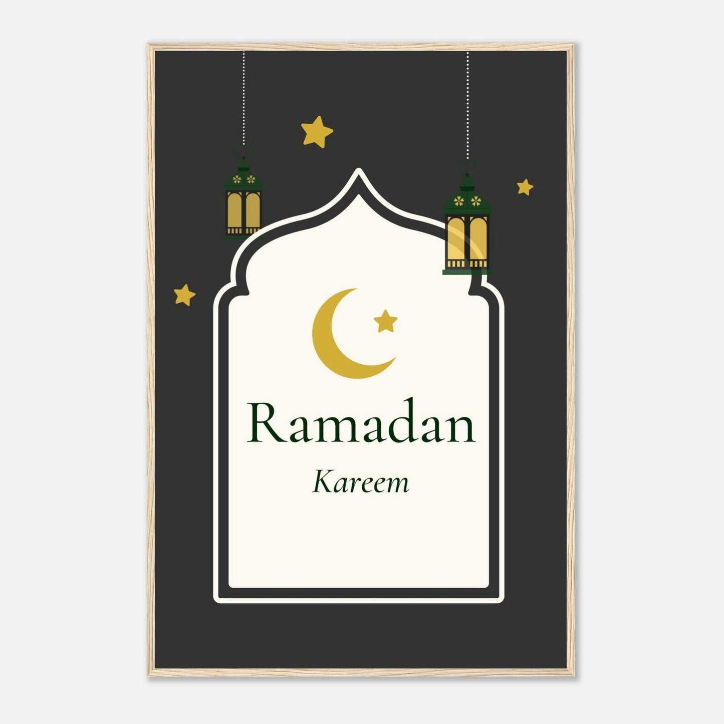 Ramadan Islamic Poster in Black