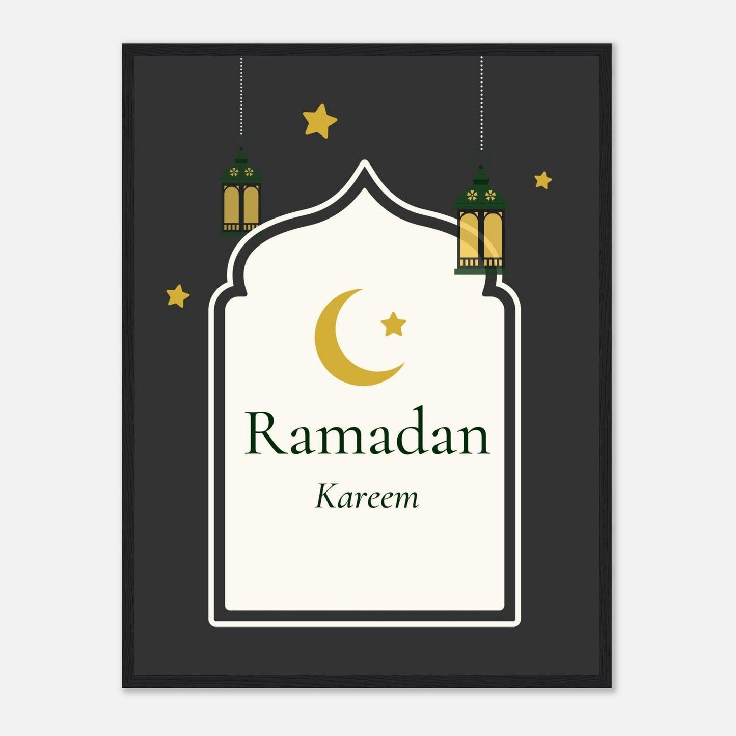 Ramadan Islamic Poster in Black