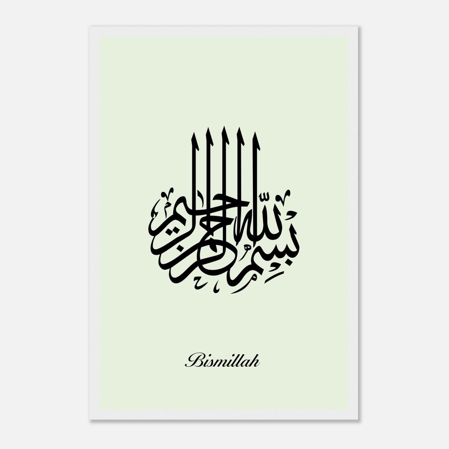 Bismillah Calligraphy Poster in Green