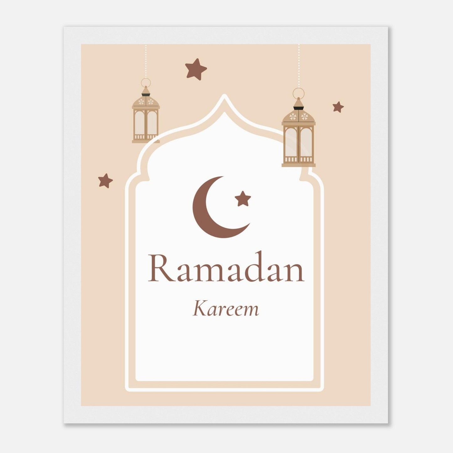 Ramadan Islamic Poster in Beige