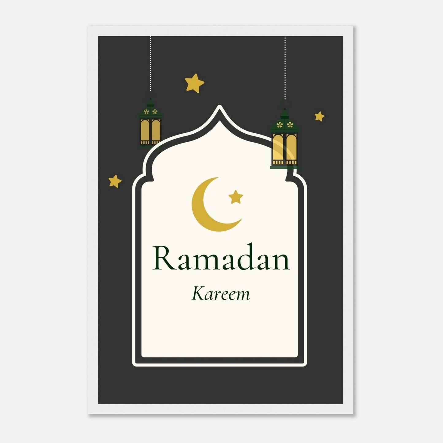 Ramadan Islamic Poster in Black