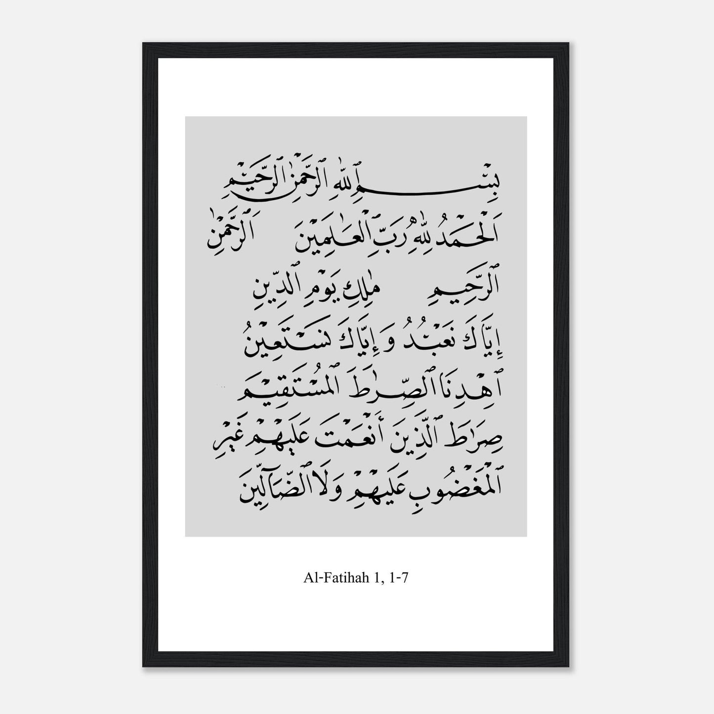 Surah Al Fatiha Islamic Poster in White