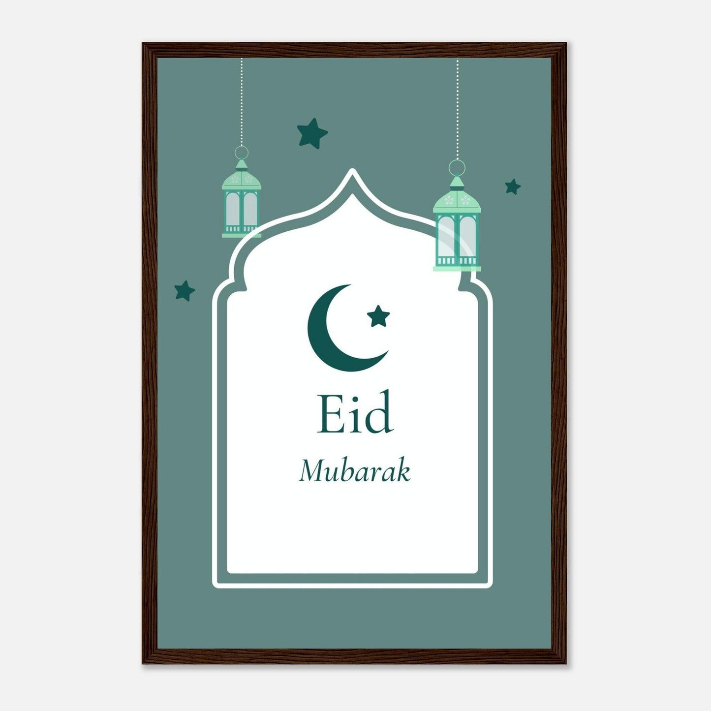 Eid Mubarak Islamic Poster in Green