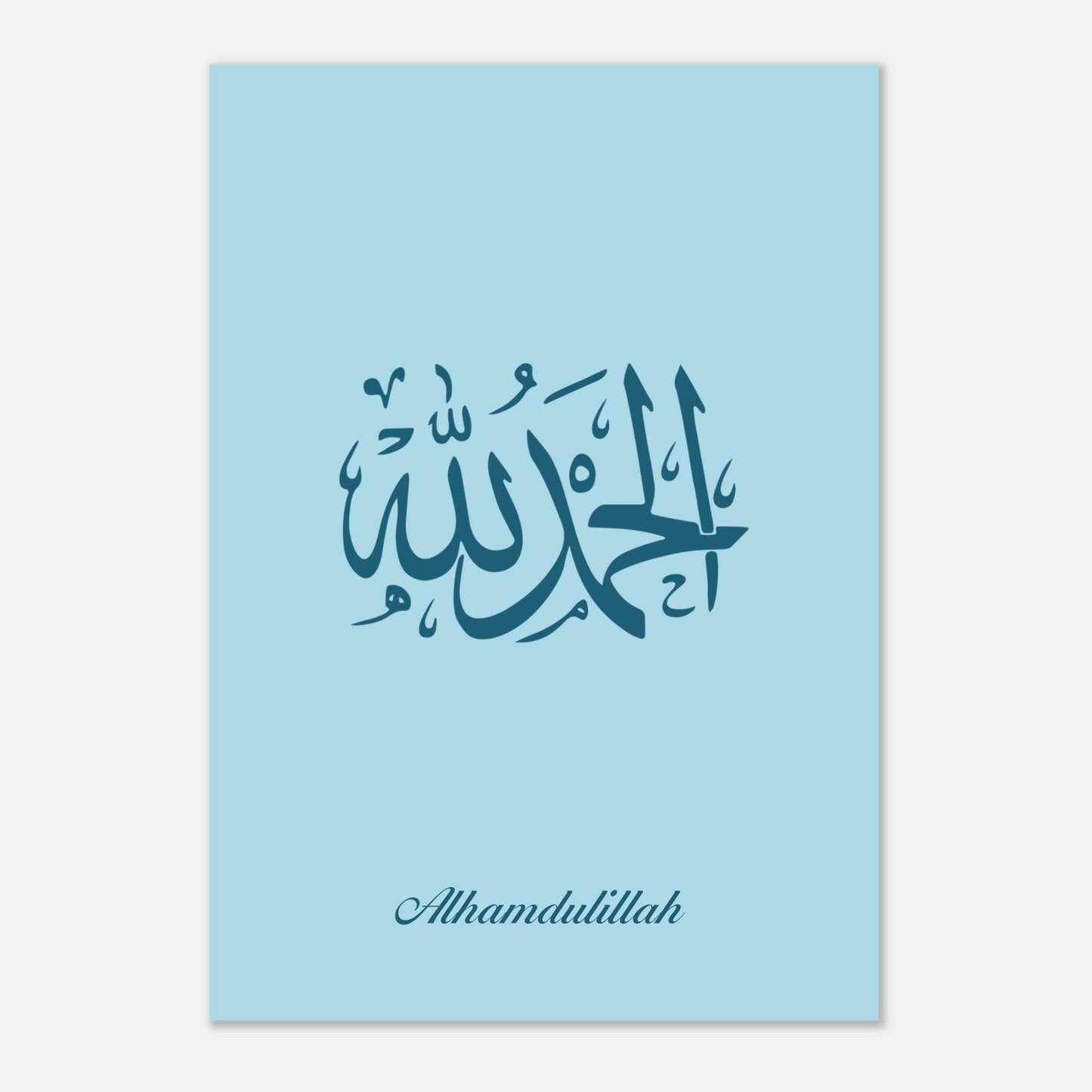 Alhamdulillah Islamic Poster For Kids in Blue