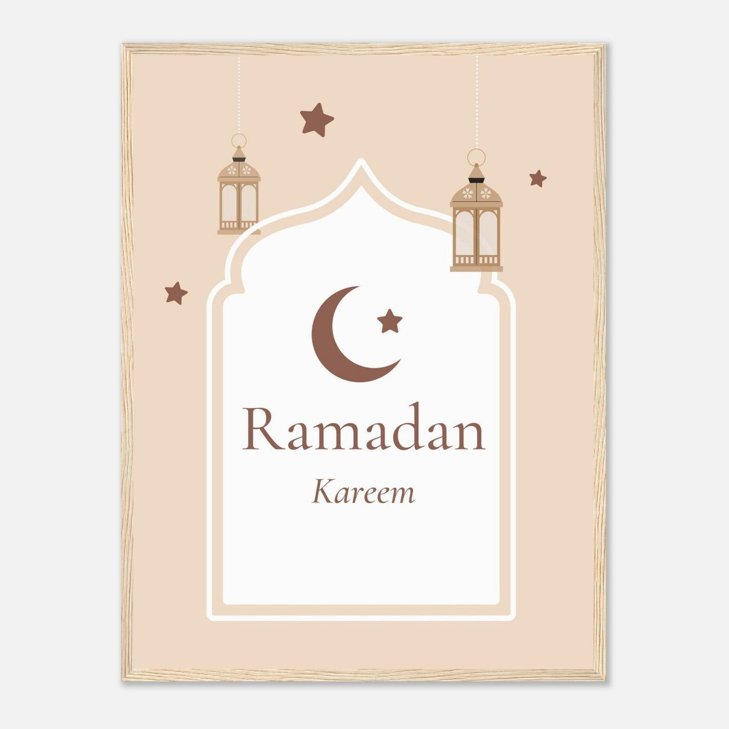 Ramadan Islamic Poster in Beige