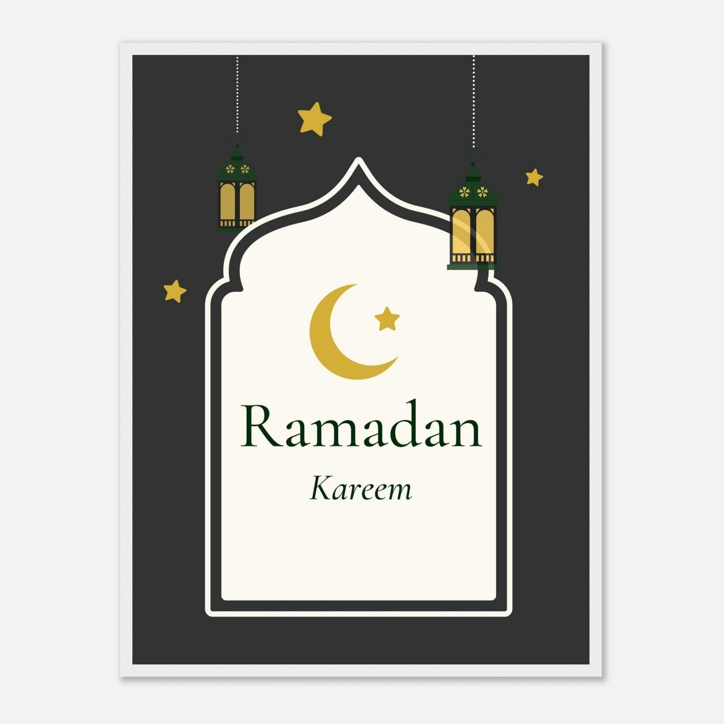 Ramadan Islamic Poster in Black