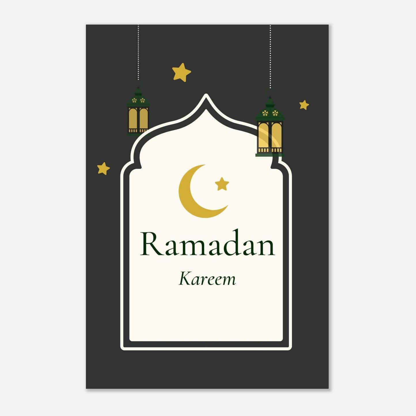 Ramadan Islamic Poster in Black