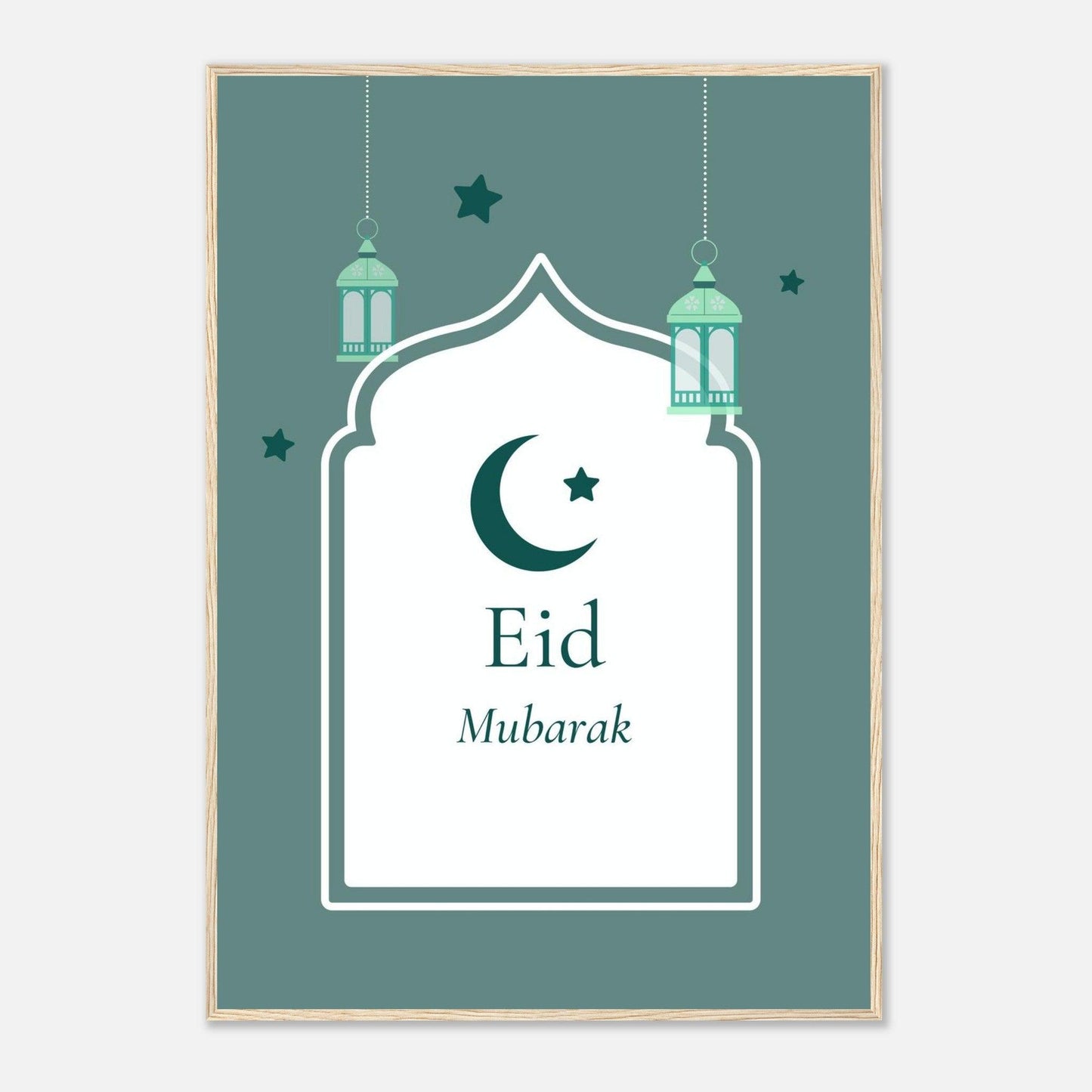 Eid Mubarak Islamic Poster in Green