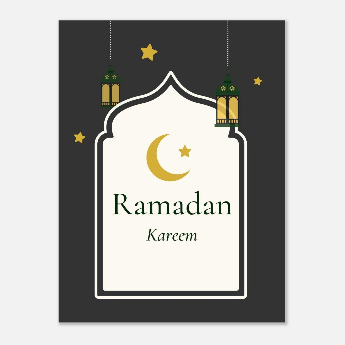 Ramadan Islamic Poster in Black