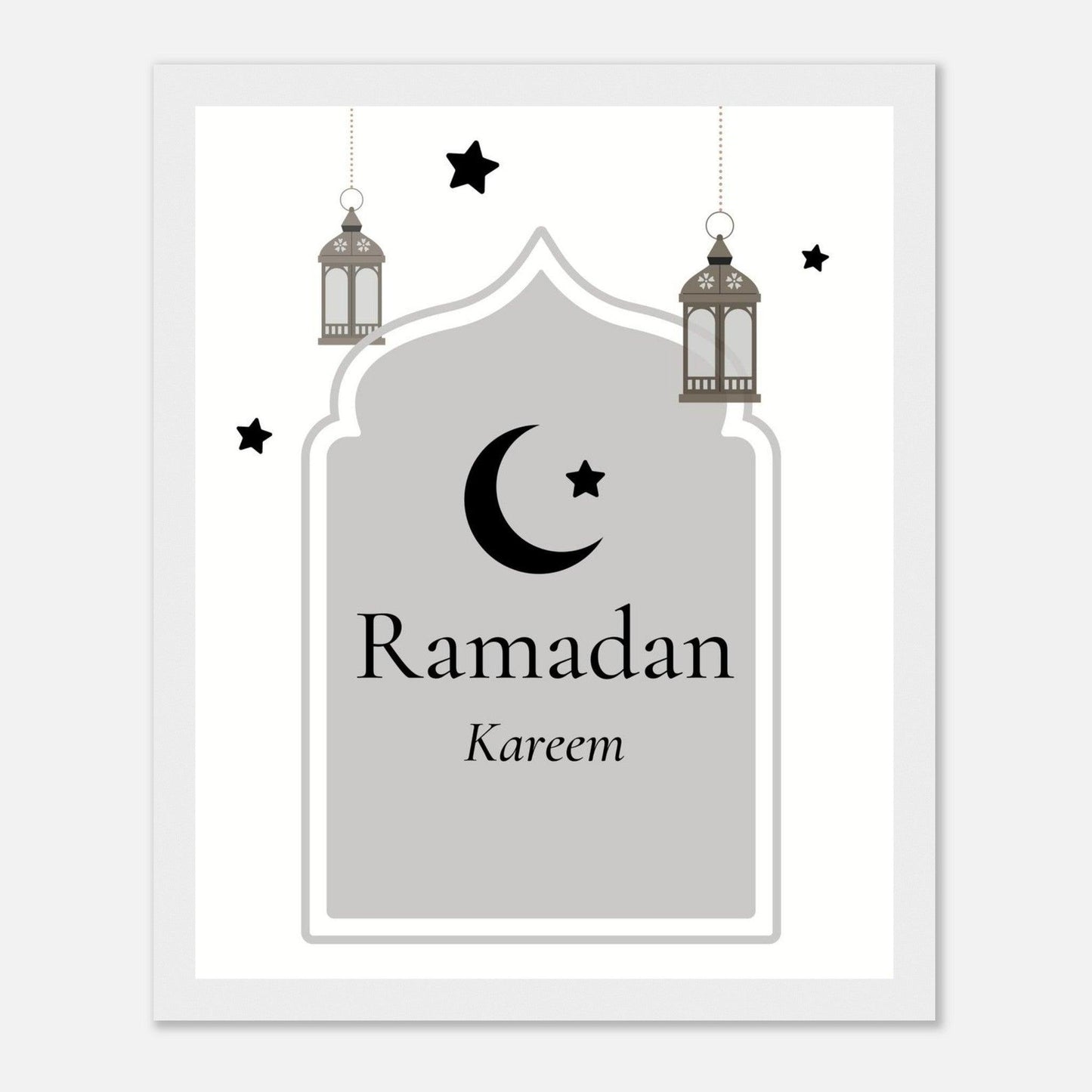 Ramadan Islamic Poster in White