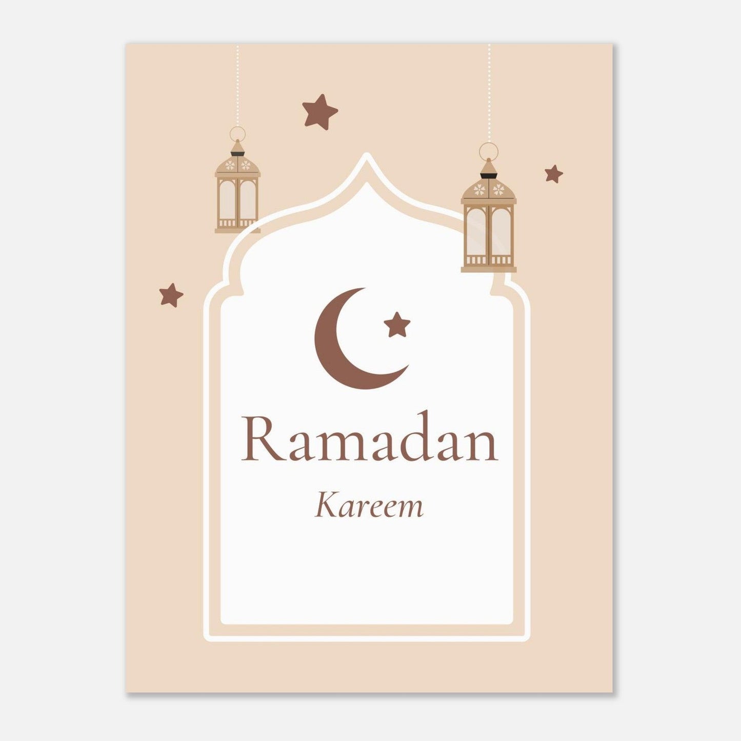 Ramadan Islamic Poster in Beige