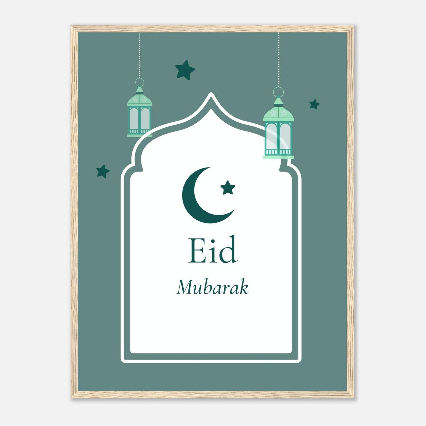 Eid Mubarak Islamic Poster in Green