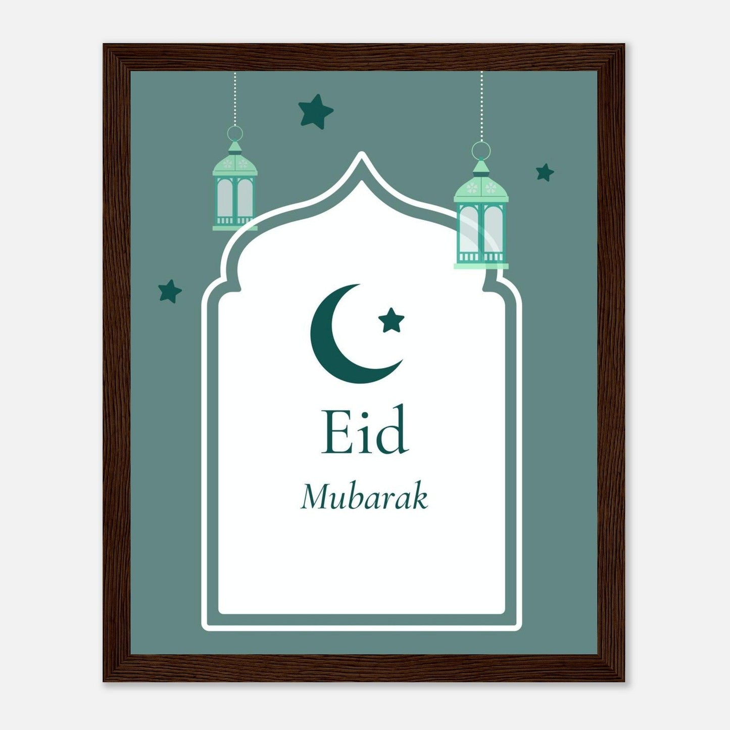 Eid Mubarak Islamic Poster in Green