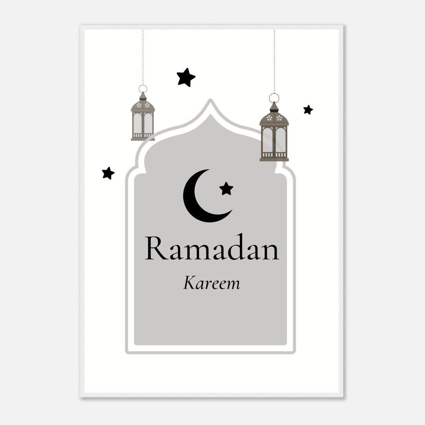 Ramadan Islamic Poster in White