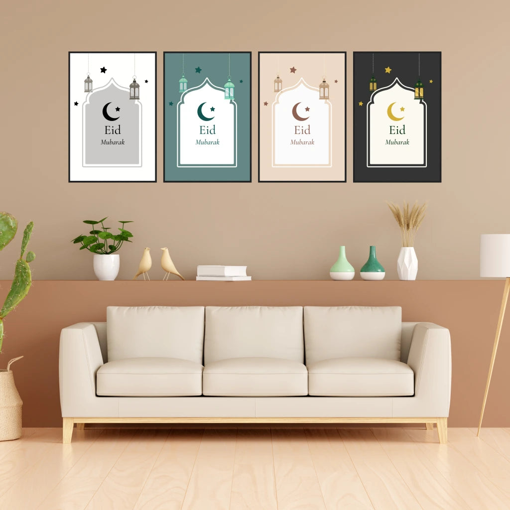 Eid Mubarak Islamic Poster - Luxury Wall Art