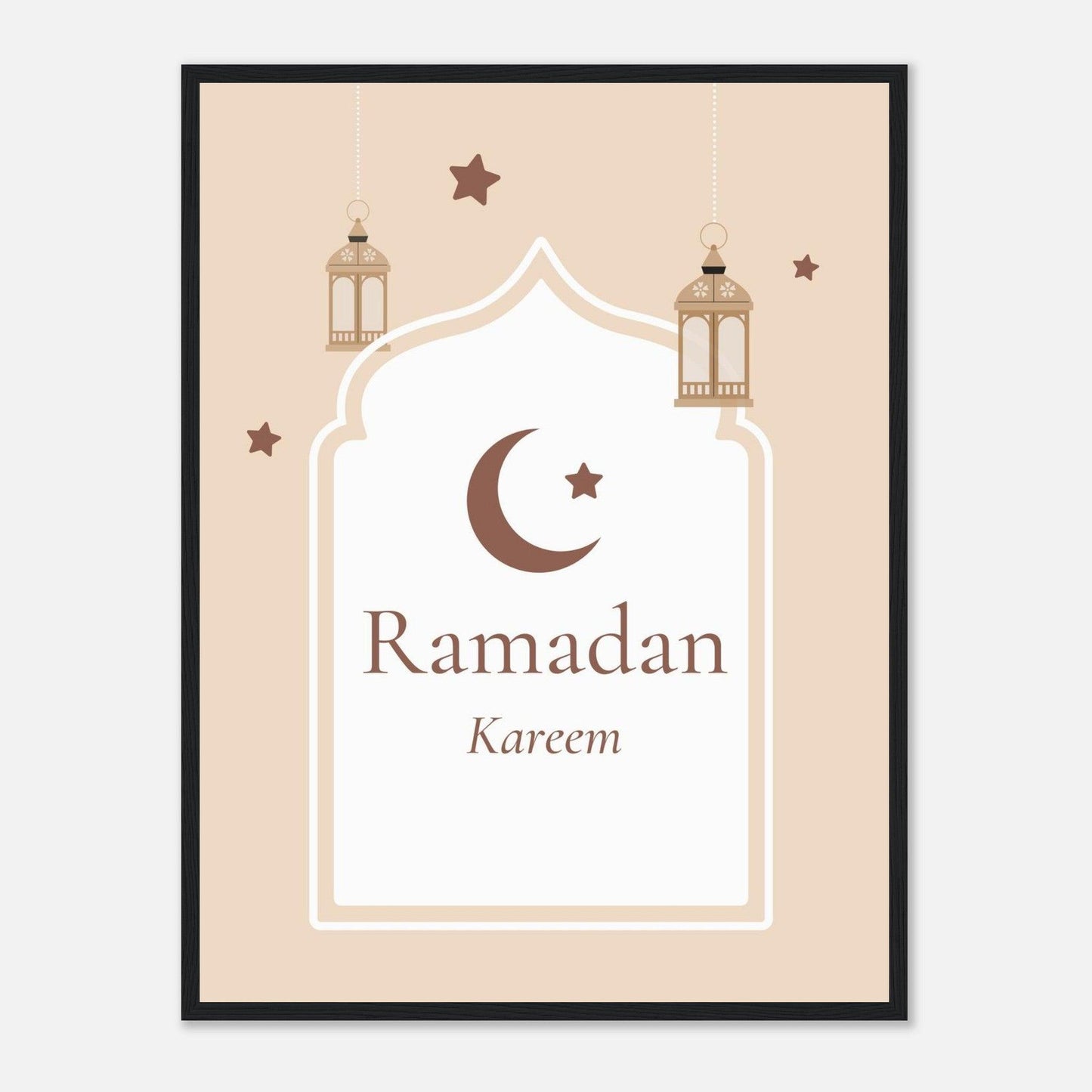 Ramadan Islamic Poster in Beige