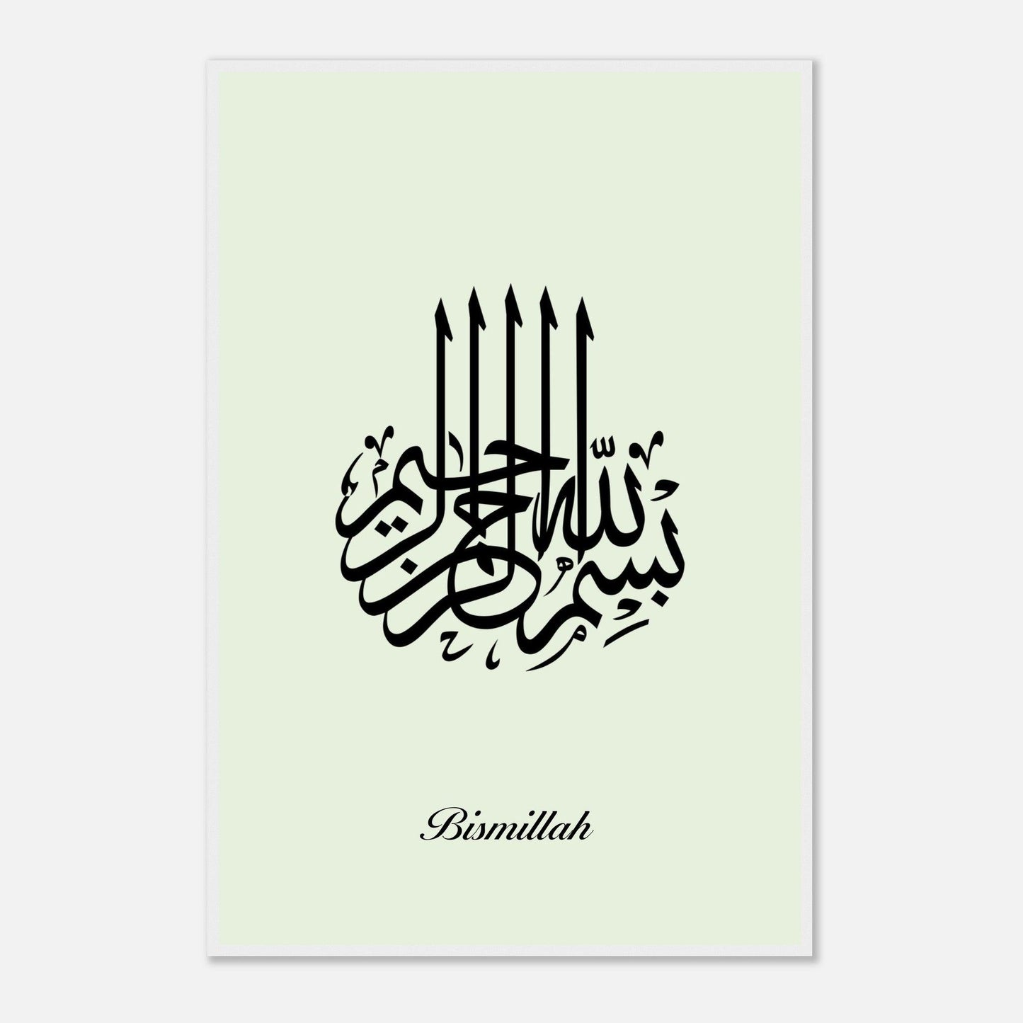 Bismillah Calligraphy Poster in Green