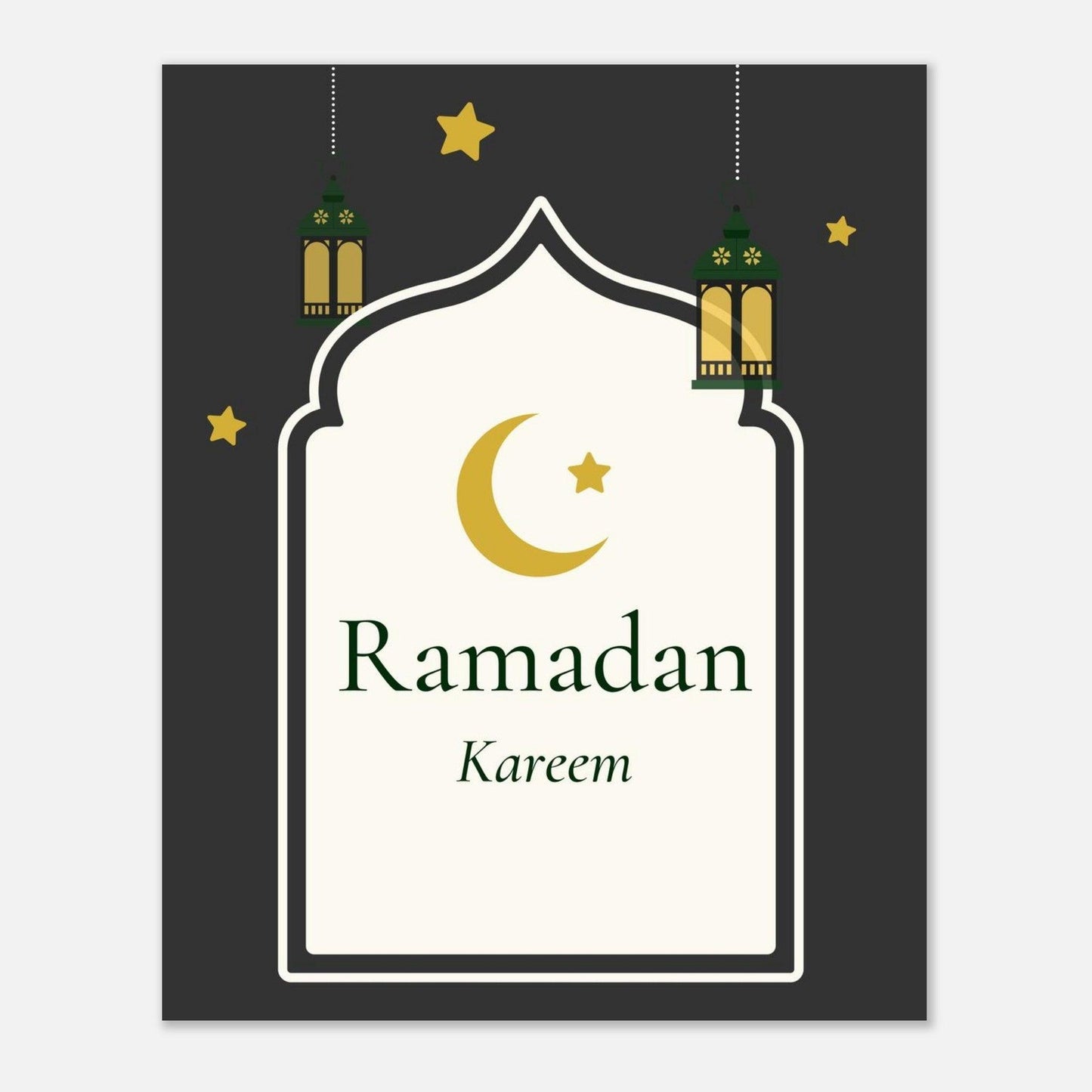 Ramadan Islamic Poster in Black