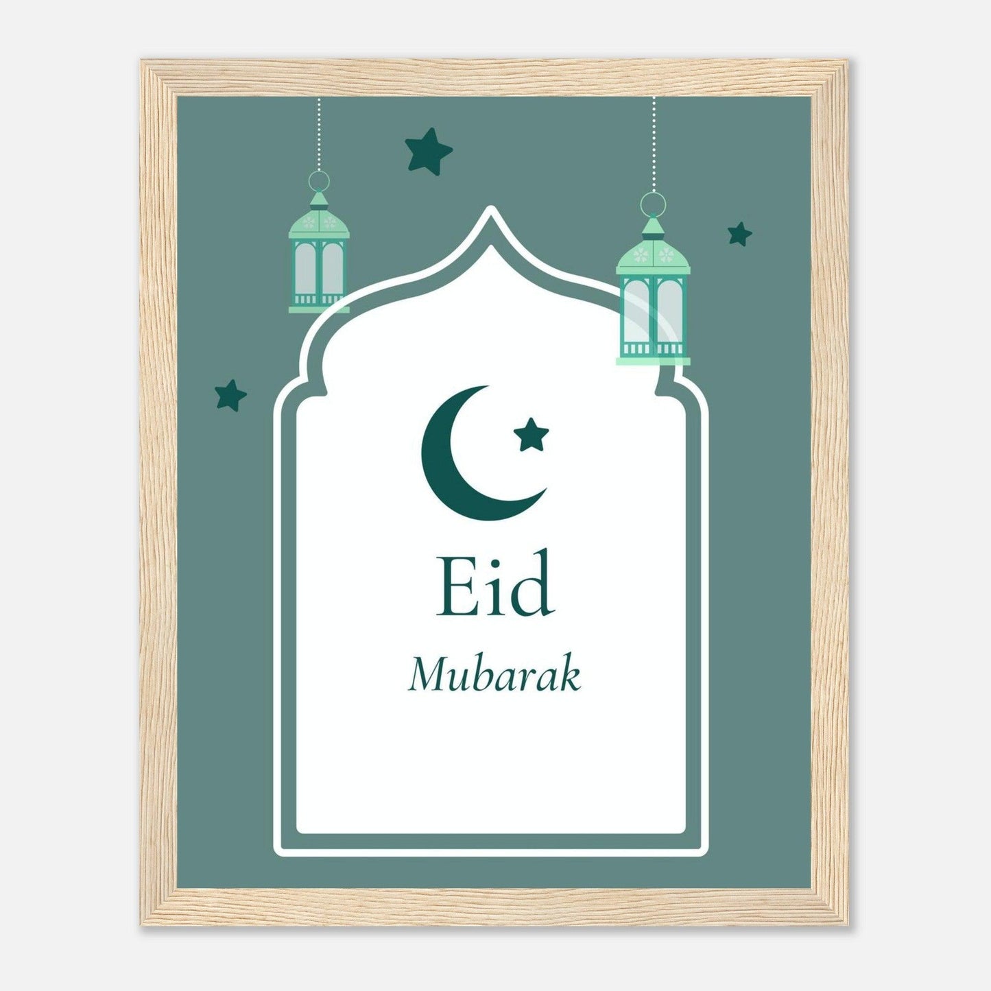 Eid Mubarak Islamic Poster in Green