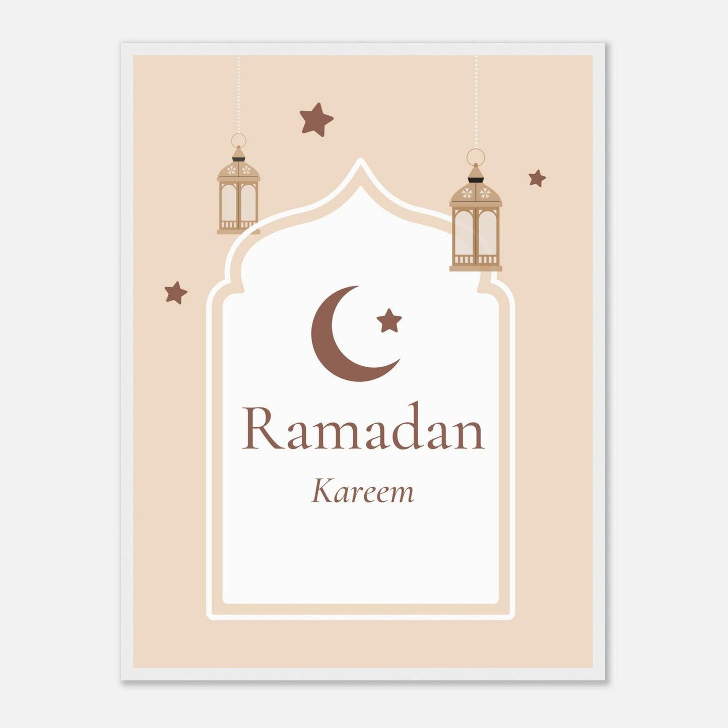 Ramadan Islamic Poster in Beige