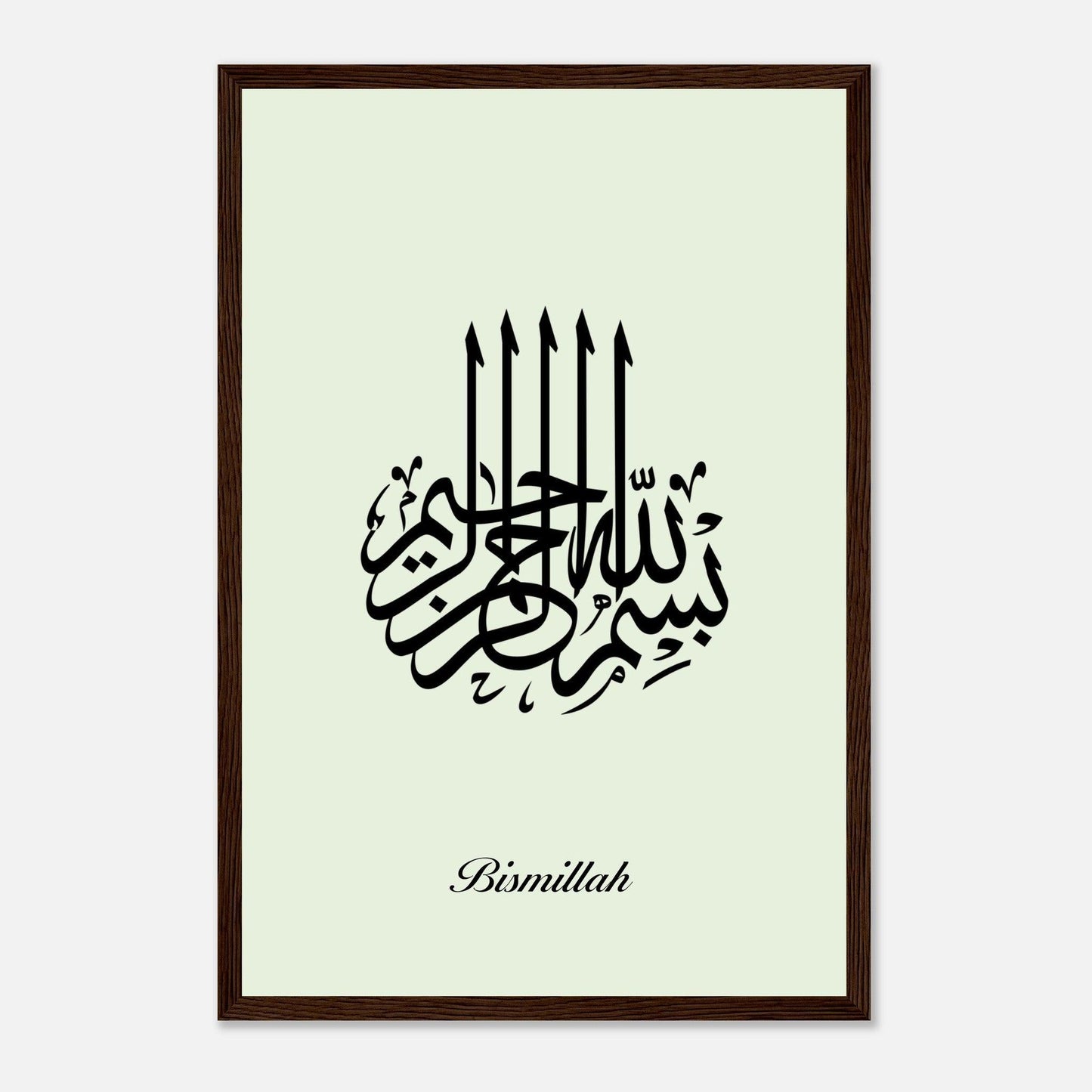 Bismillah Calligraphy Poster in Green