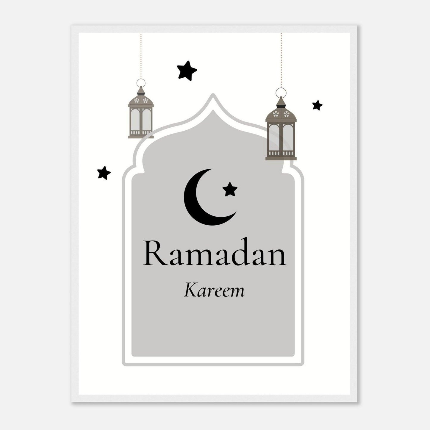 Ramadan Islamic Poster in White