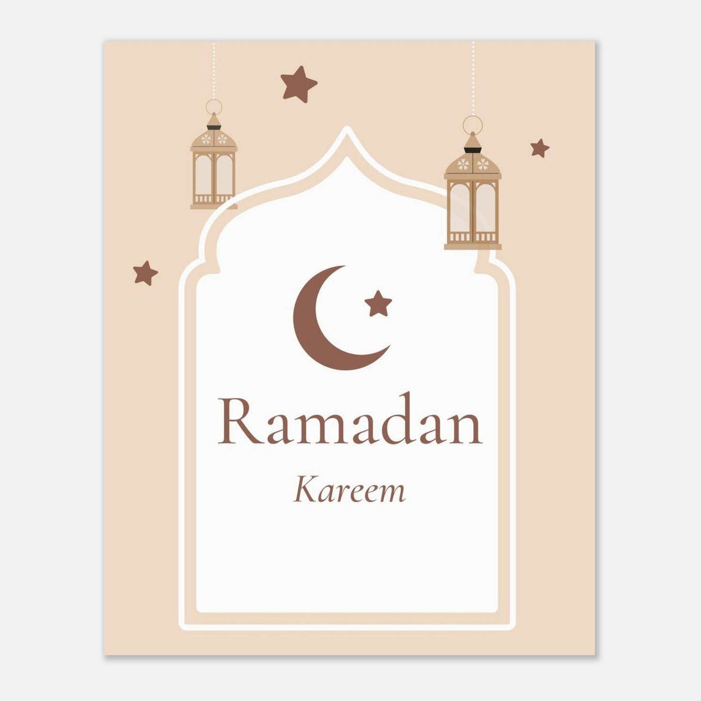 Ramadan Islamic Poster in Beige