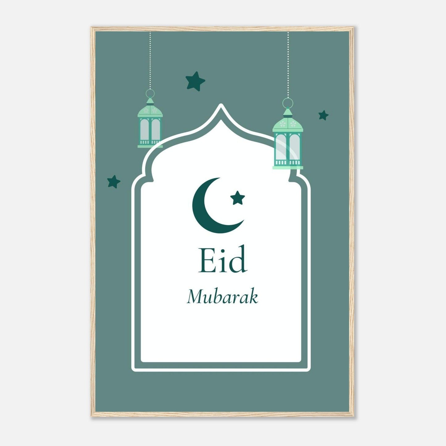 Eid Mubarak Islamic Poster in Green