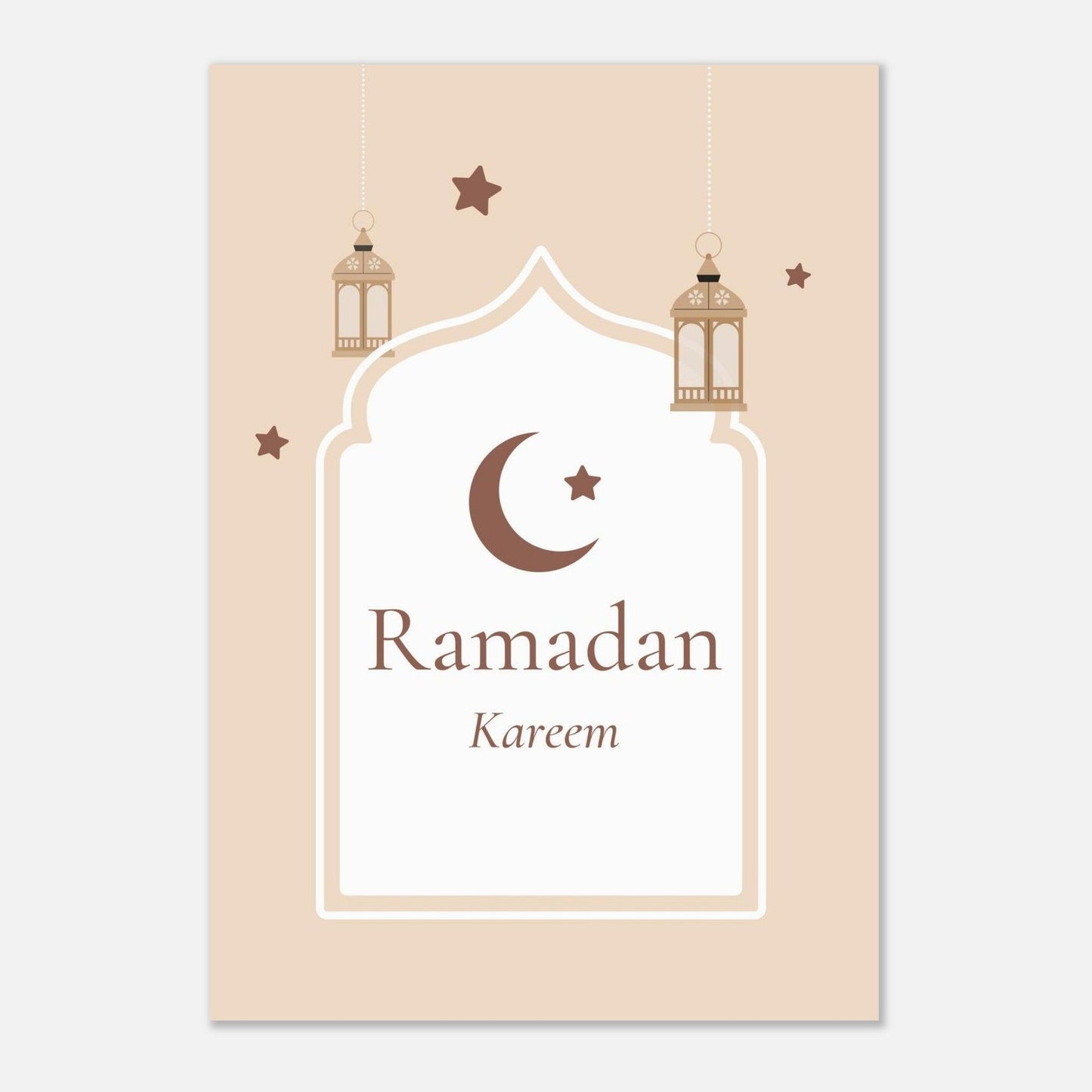 Ramadan Islamic Poster in Beige