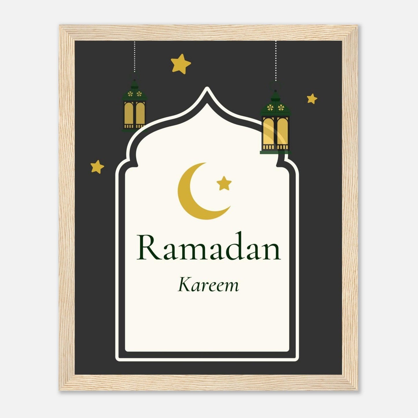 Ramadan Islamic Poster in Black