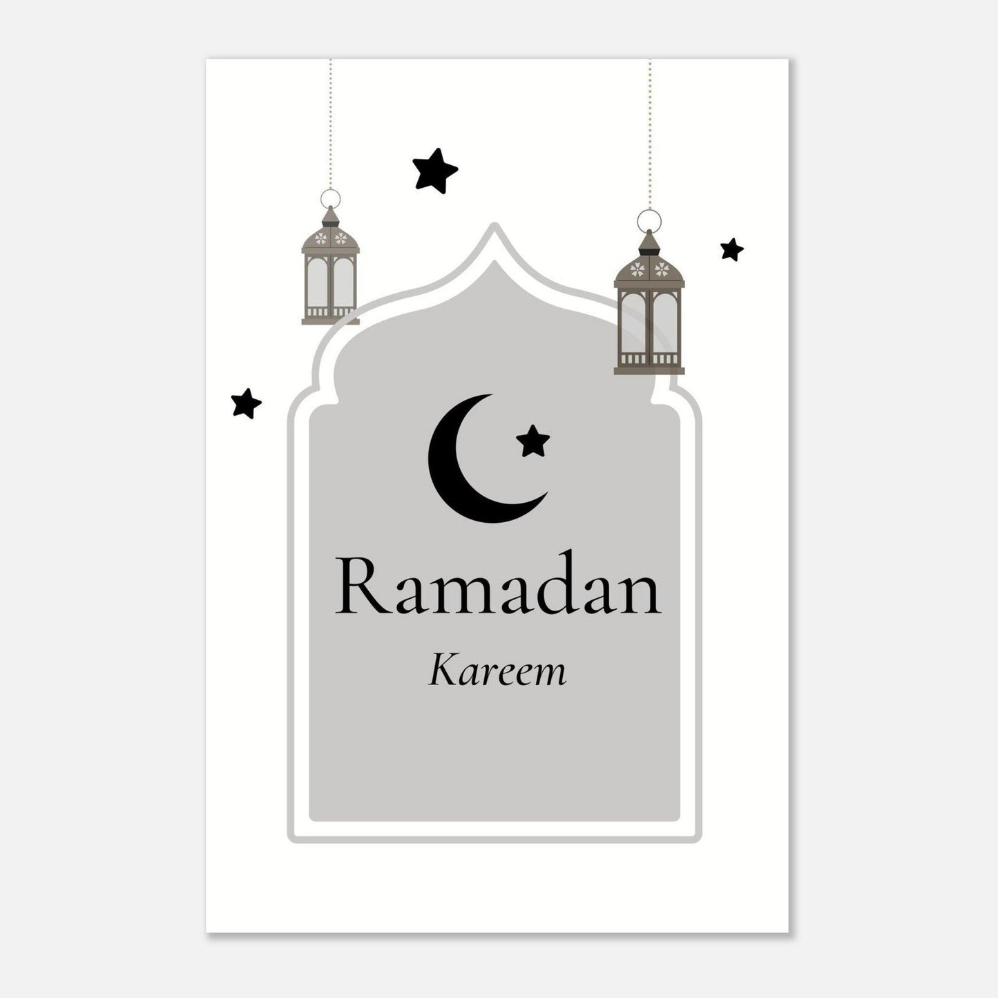 Ramadan Islamic Poster in White